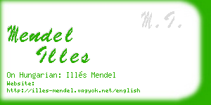 mendel illes business card
