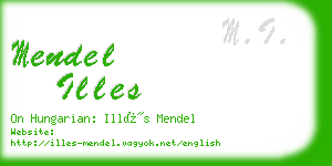 mendel illes business card